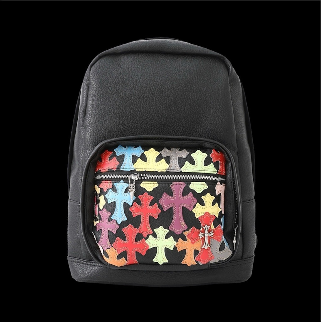 1-1 CHROME HEARTS MULTICOLOR CROSS PATCH BACKPACK